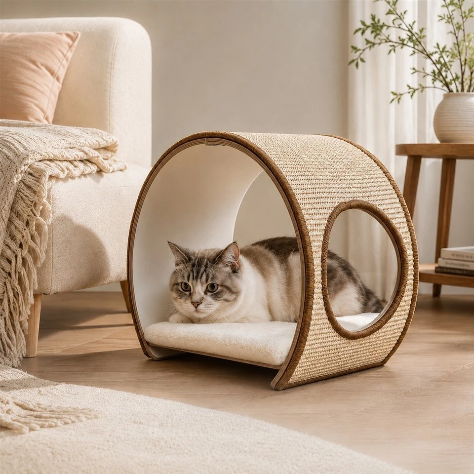 Modern Woven Cat House Bed price